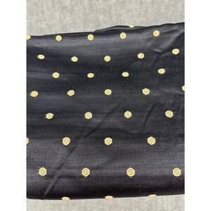 Unbranded Upholstery Heavy Fabric Remnant Black with Gold Dots 56"‎ x 132"